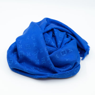 Monogram Shawl Blue