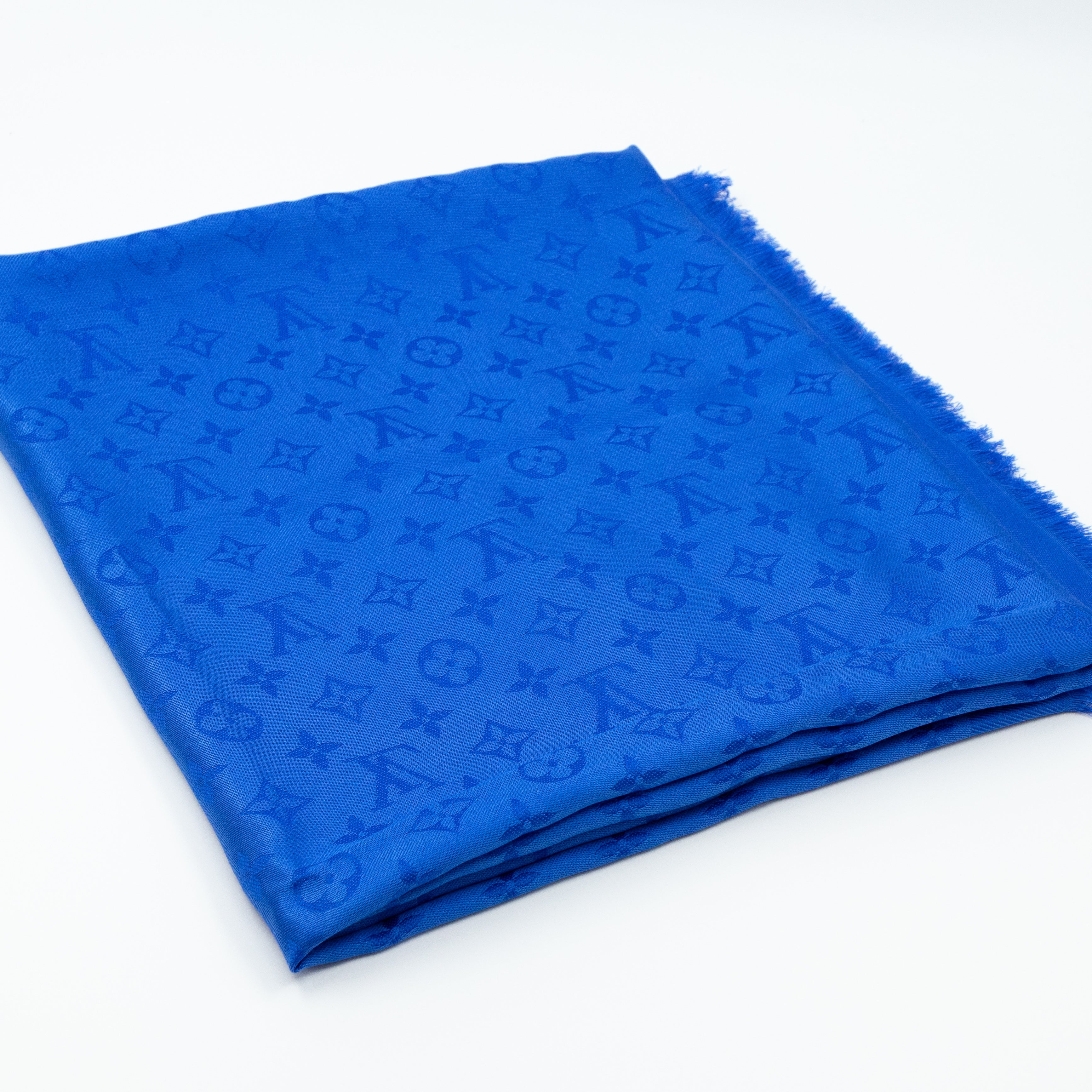 Monogram Shawl Blue