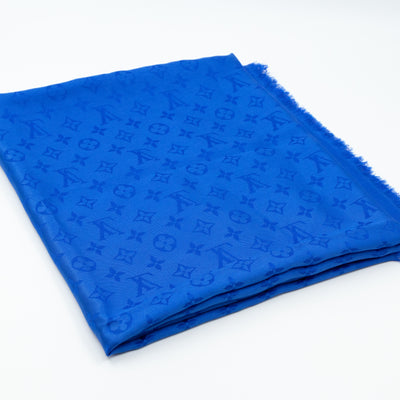 Monogram Shawl Blue