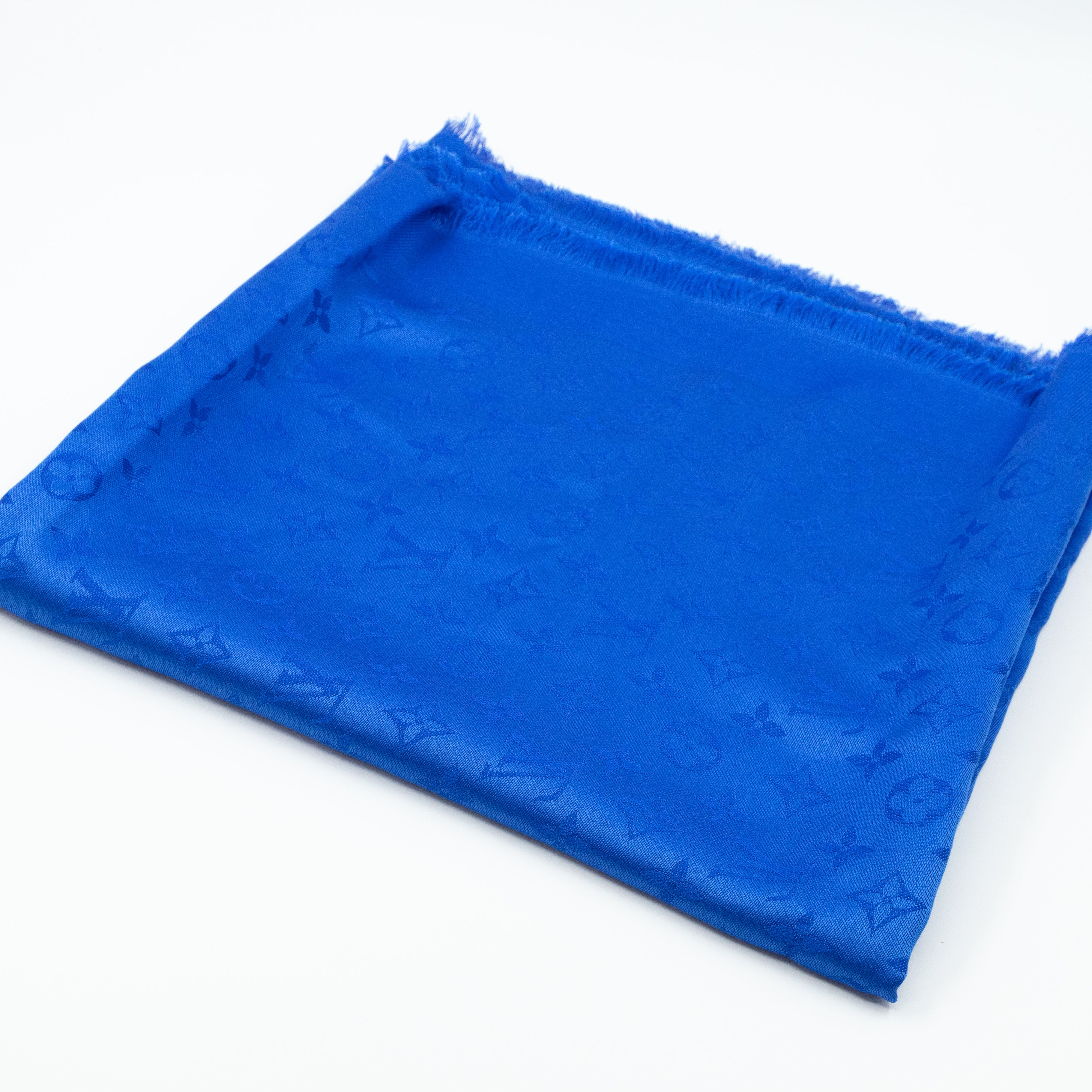 Monogram Shawl Blue