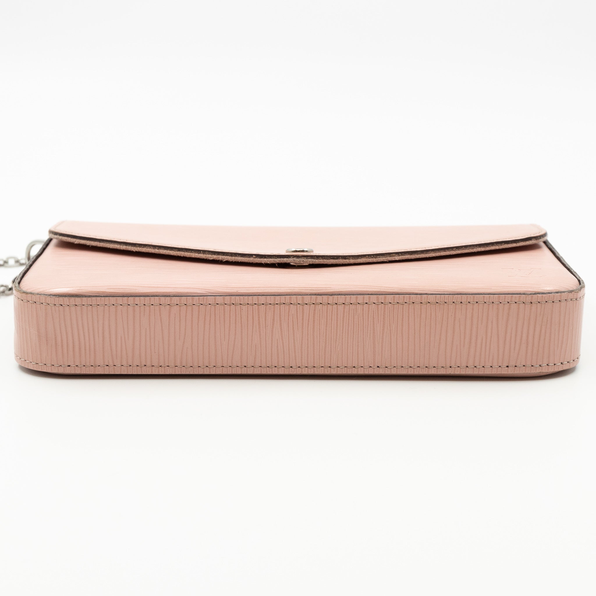 Pochette Felicie Epi Leather Rose Ballerine