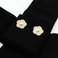 Camellia Pearl Earrings Light Gold