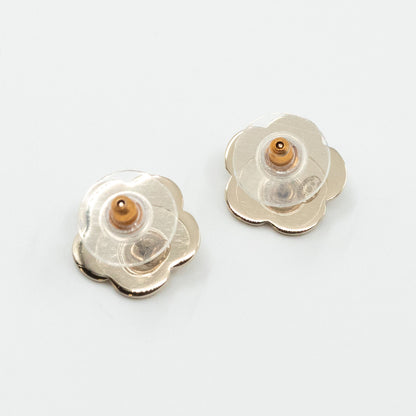 Camellia Pearl Earrings Light Gold