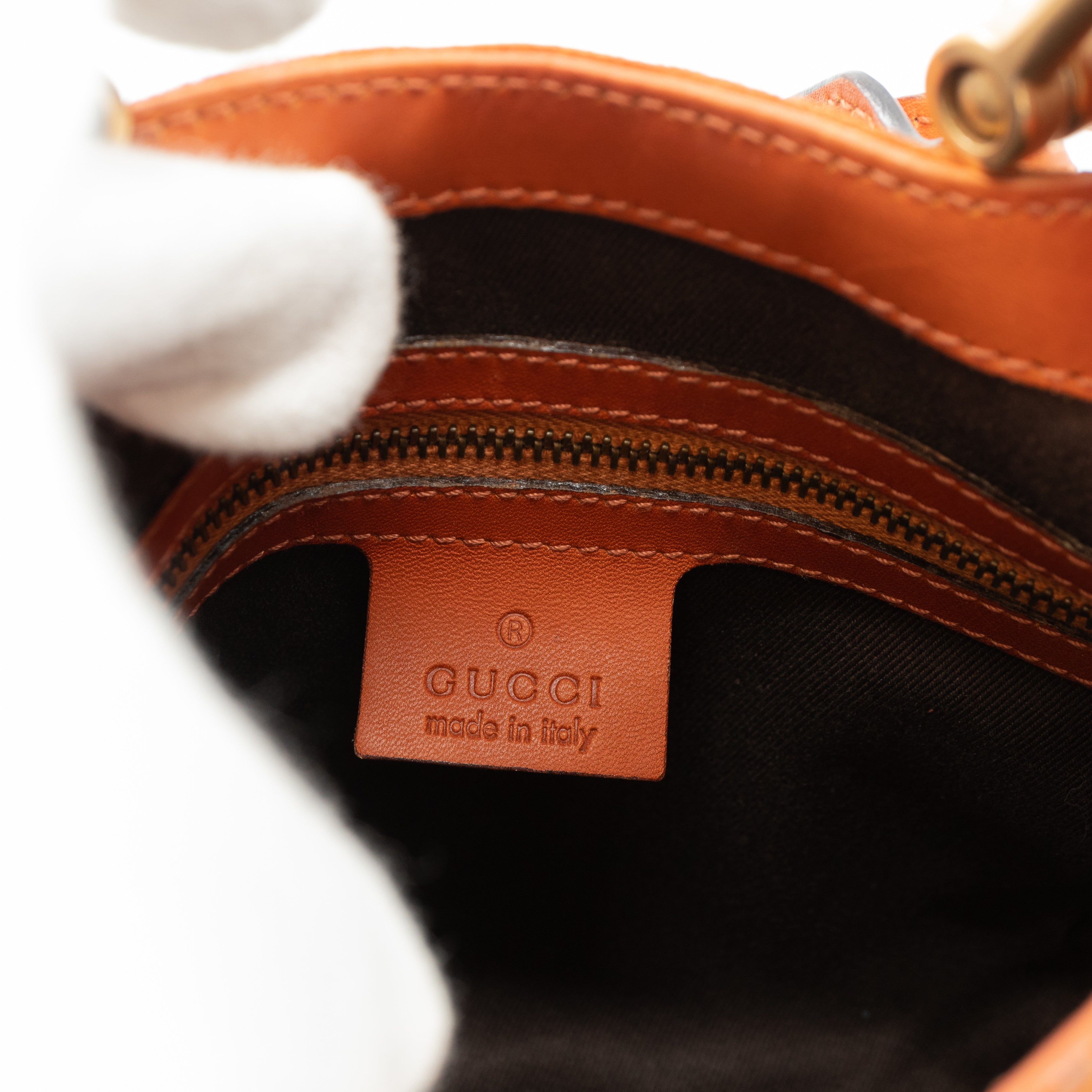 Small Jackie Orange Suede