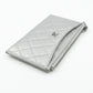 Flat Long Wallet Silver Caviar