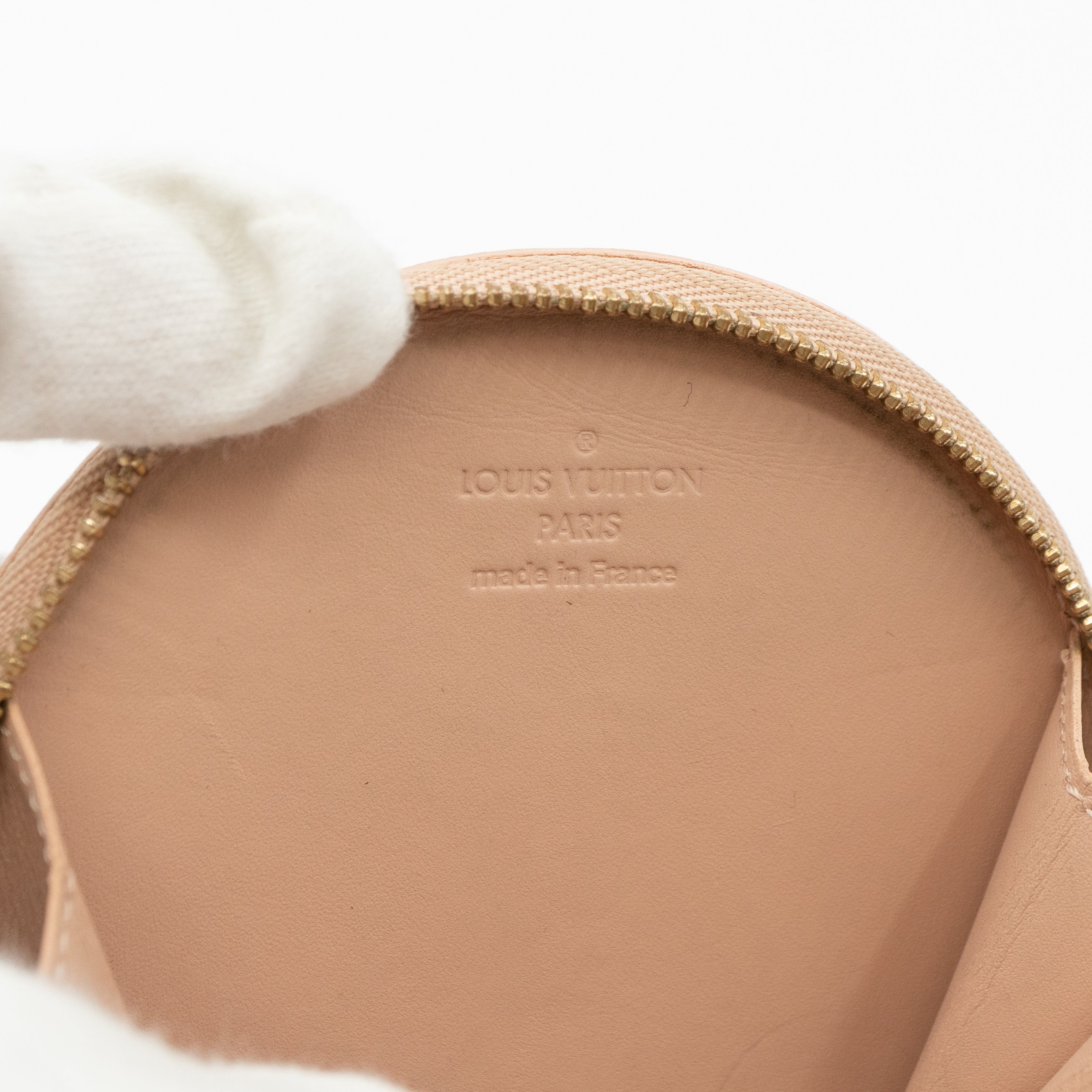 Round Coin Purse Vernis Rose Florentine