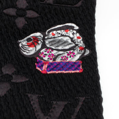 Logomania Superstition Scarf Black