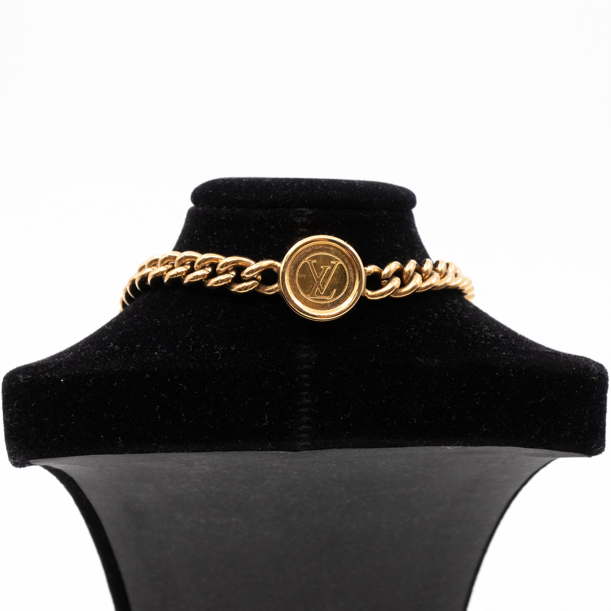 Louis Vuitton – Louis Vuitton ID LV Necklace Gold Silver – Queen Station