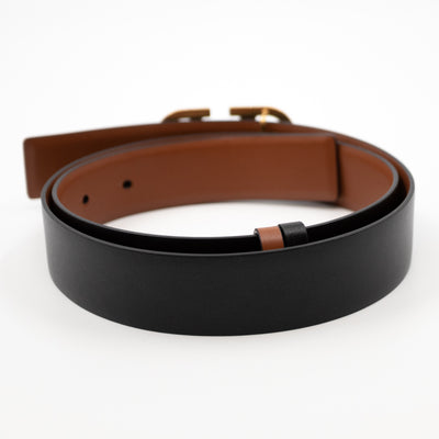 Reversible Valentino VLOGO Belt Black 80 cm