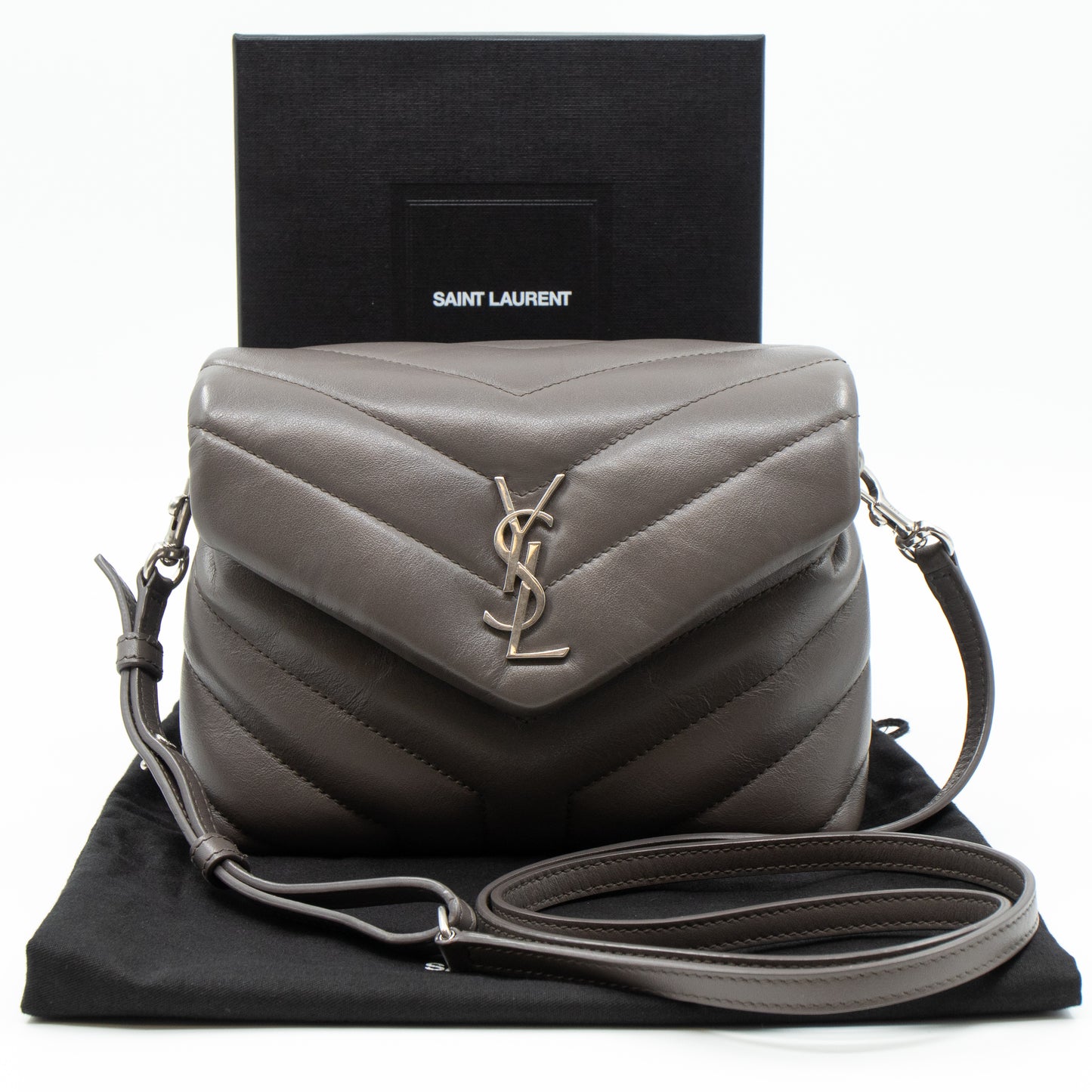 Ysl loulou large size storm grey NWT