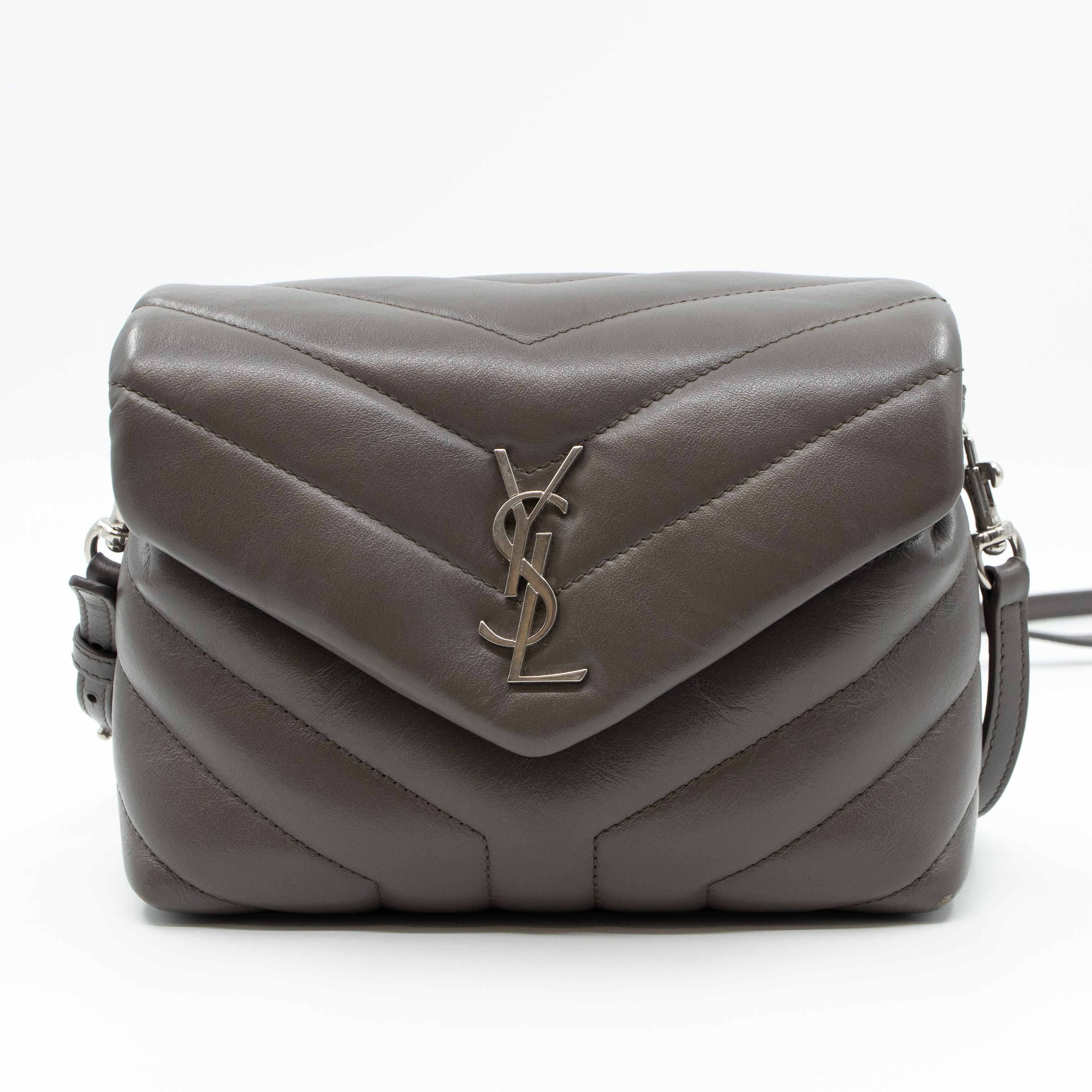 Ysl loulou bag grey sale