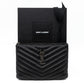 Matelasse Monogram Pouch Black Leather