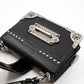 Cahier Studded Black Leather