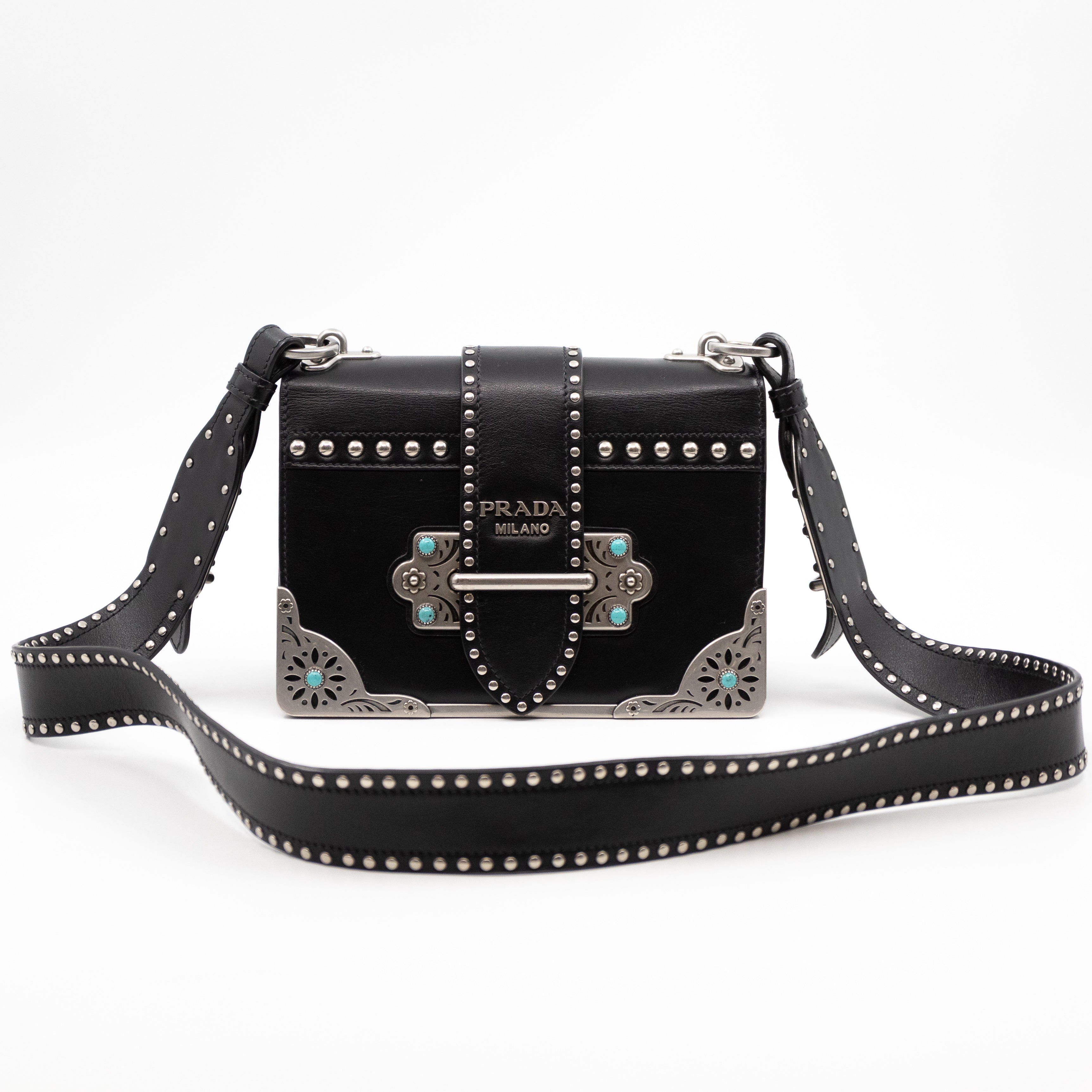 Prada cahier cheap studded