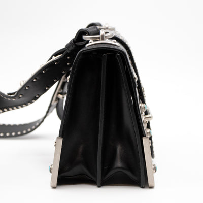 Cahier Studded Black Leather