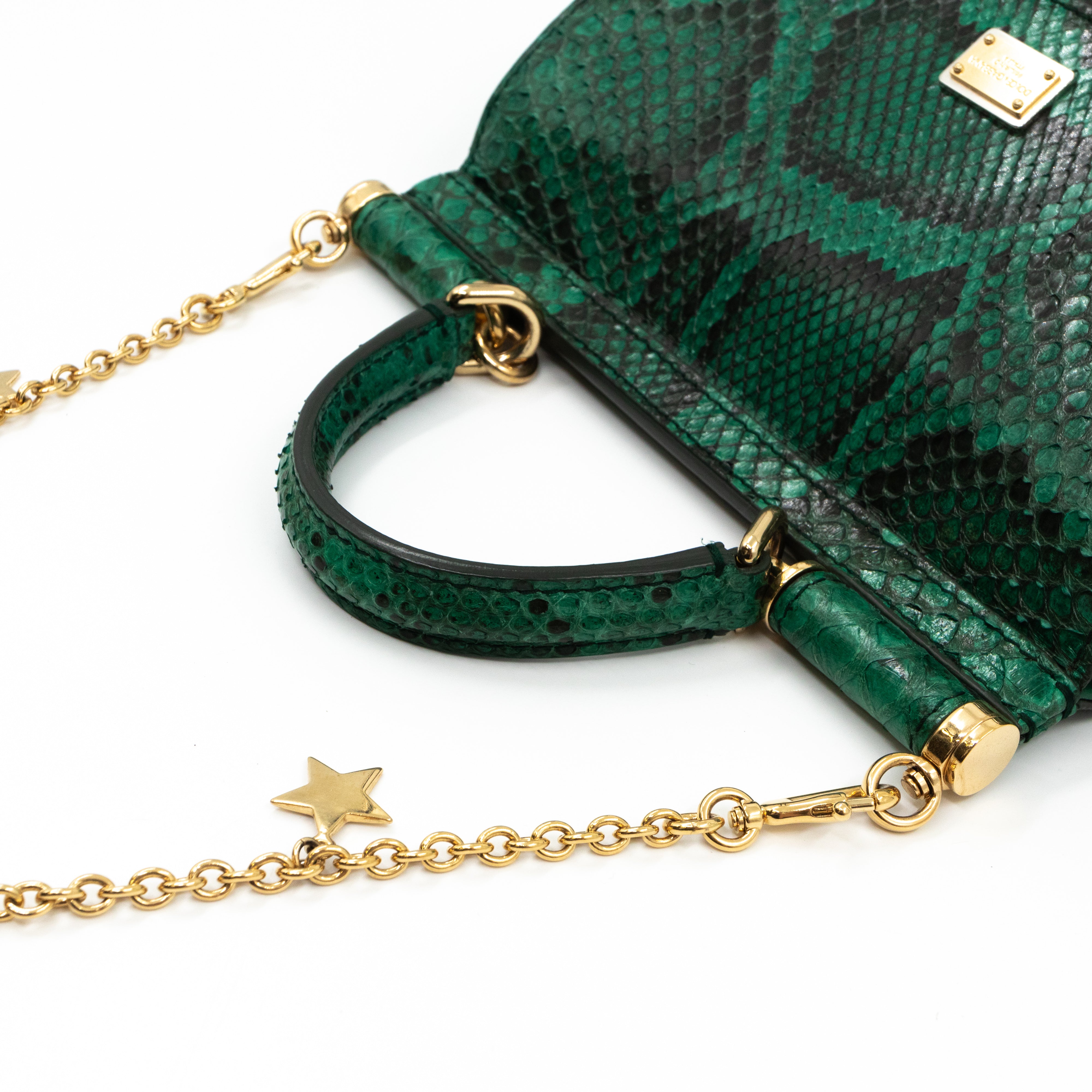 Sicily Small Green Snakeskin