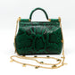 Miss Sicily Small Green Snakeskin