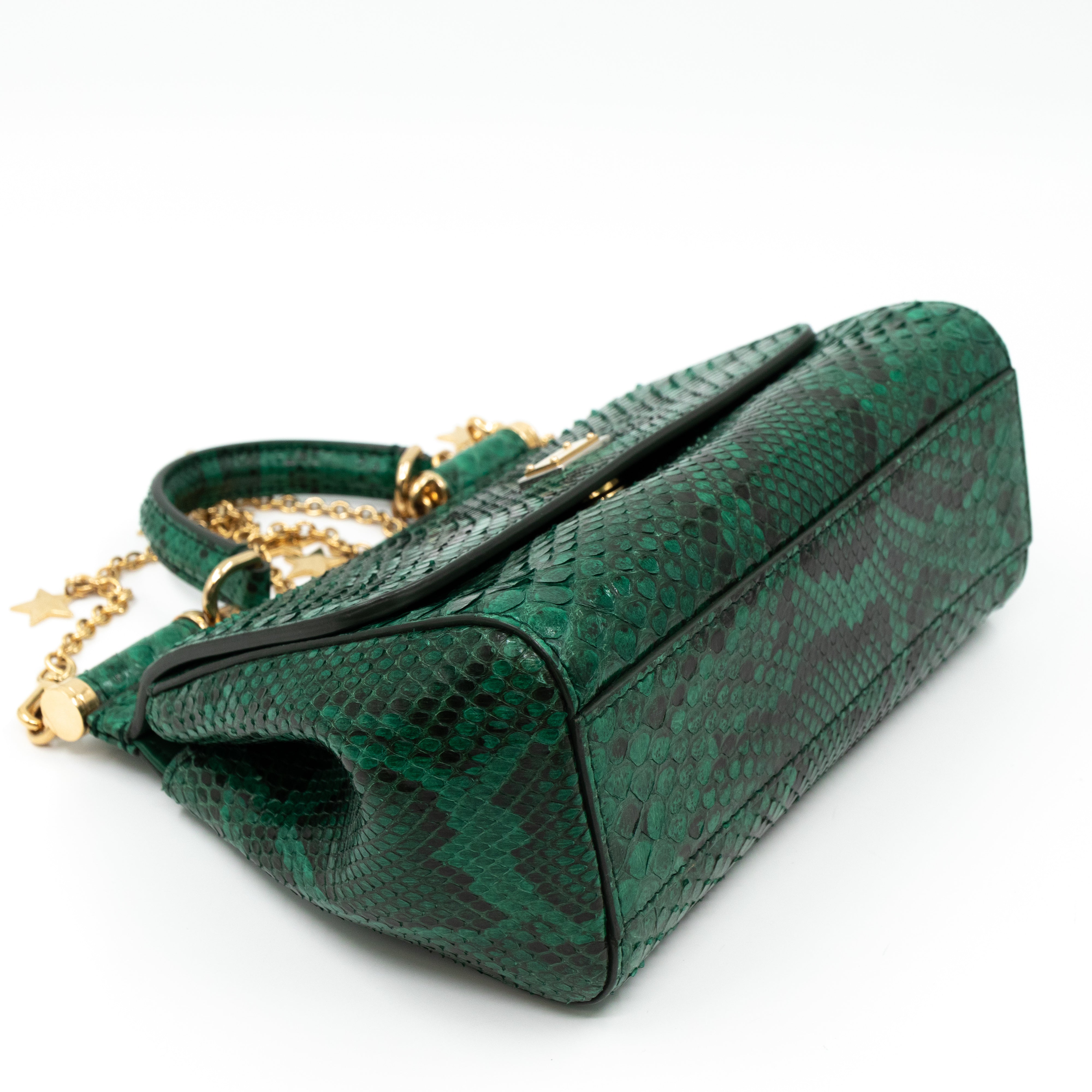 Sicily Small Green Snakeskin