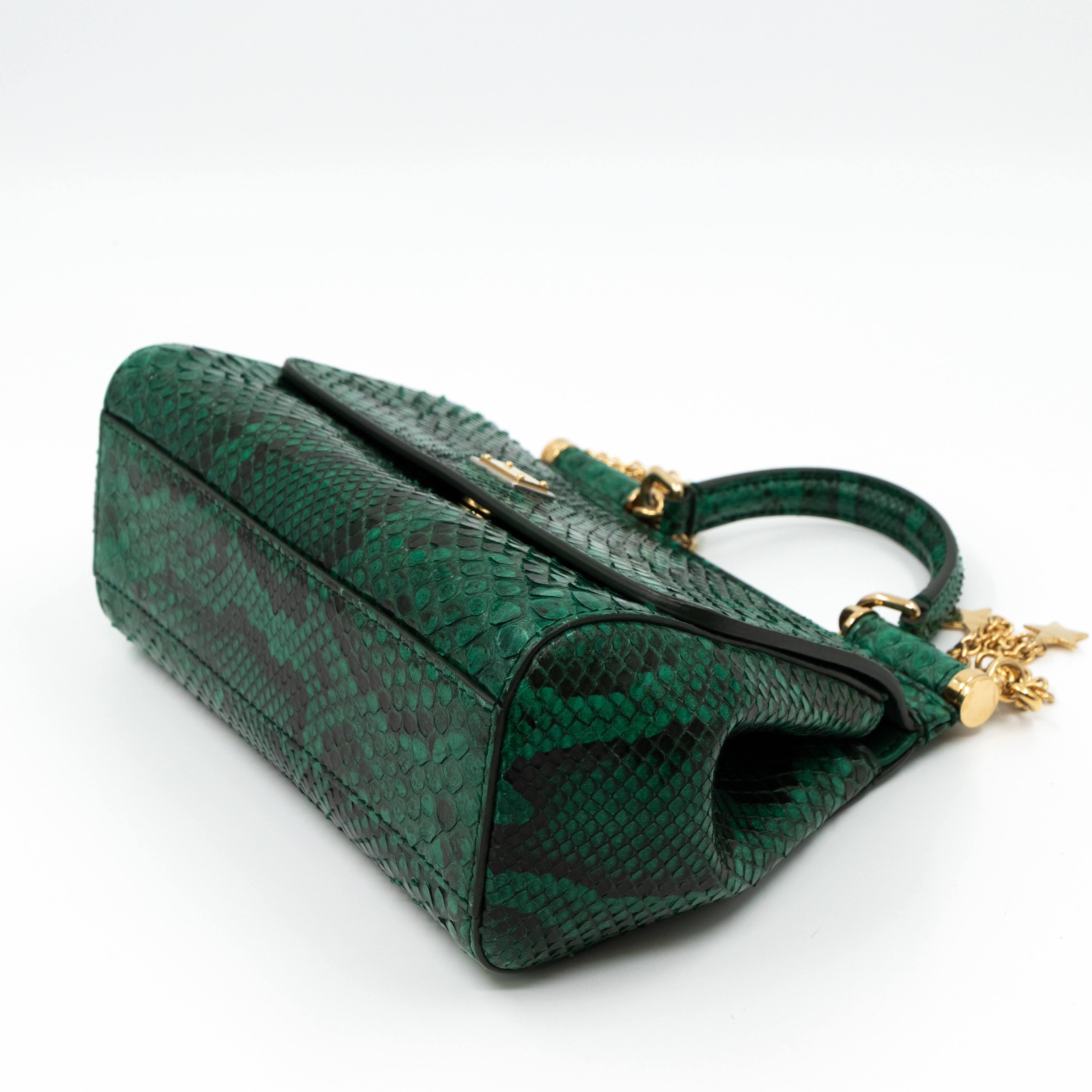 Sicily Small Green Snakeskin