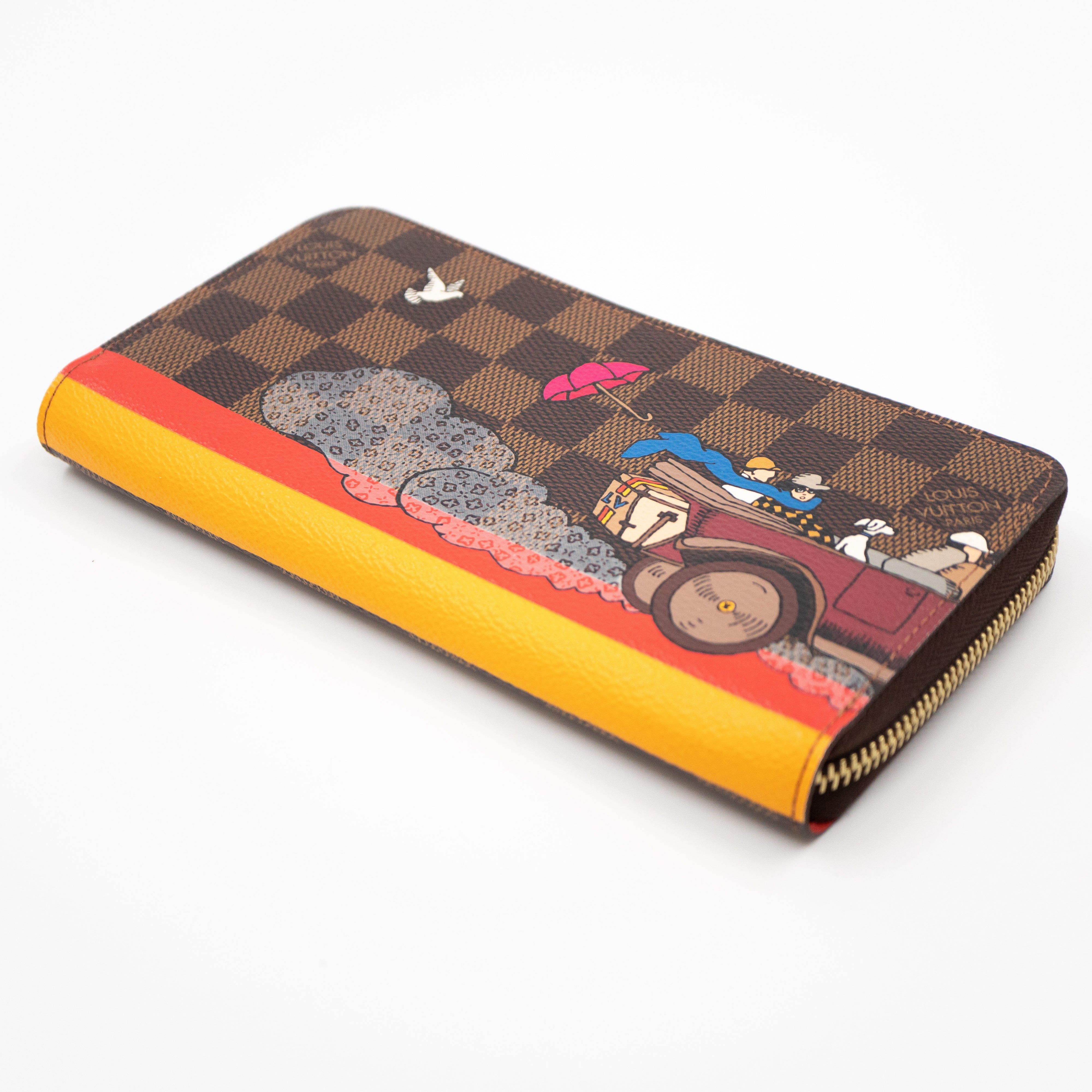 Zippy Wallet Damier Ebene Evasion Orange