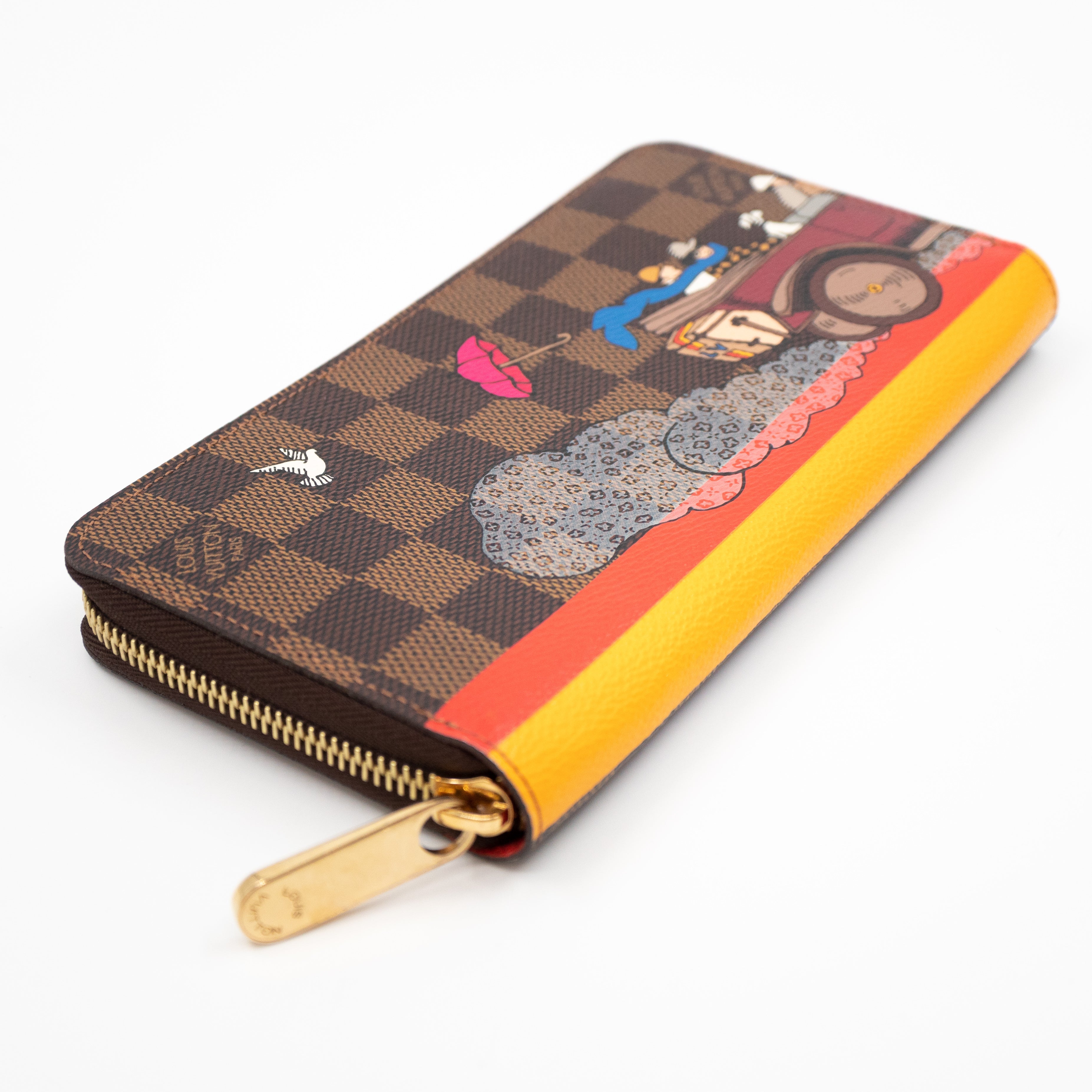 Zippy Wallet Damier Ebene Evasion Orange