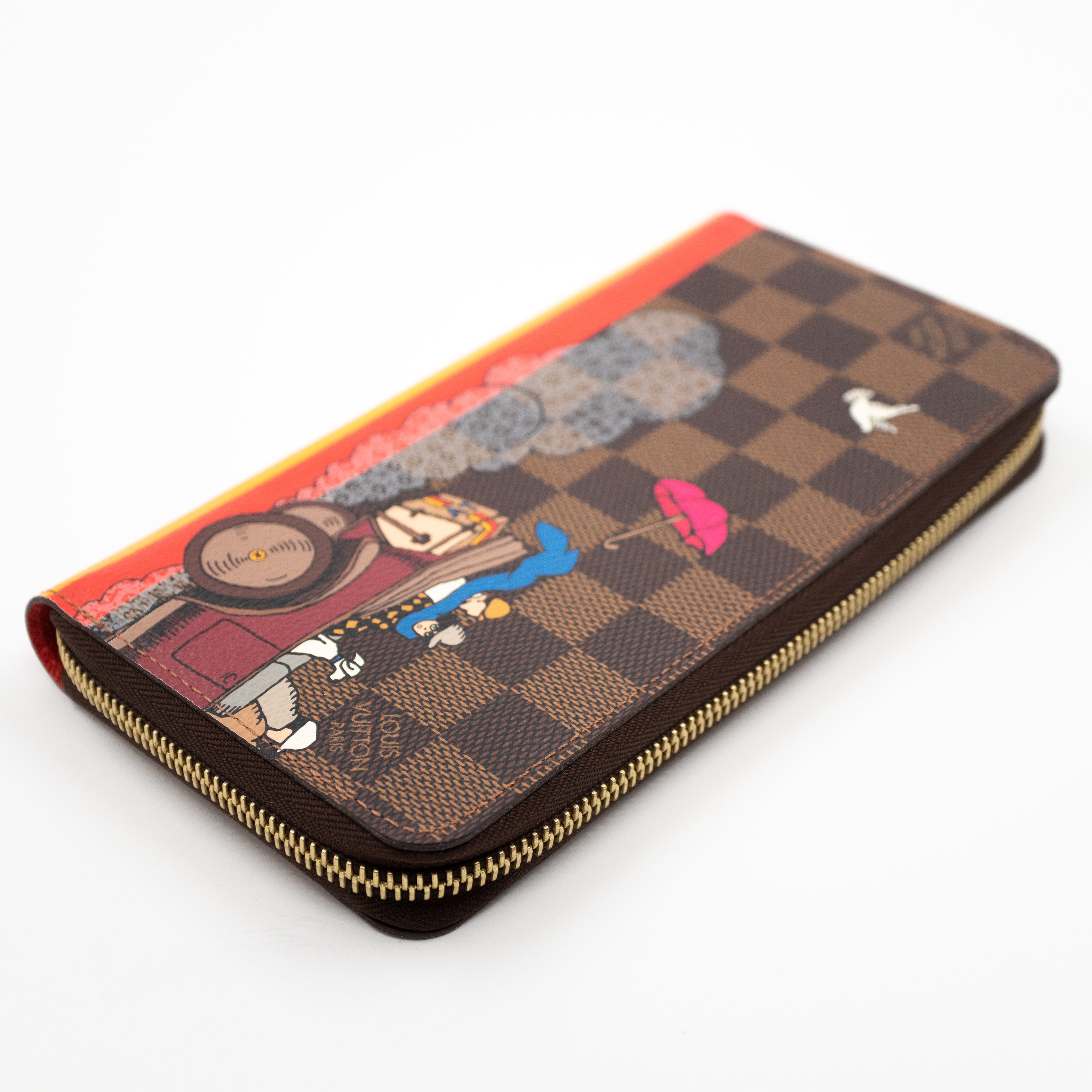Zippy Wallet Damier Ebene Evasion Orange