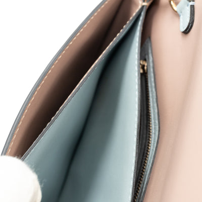 Rockstud Flap Clutch Light Blue