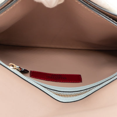 Rockstud Flap Clutch Light Blue