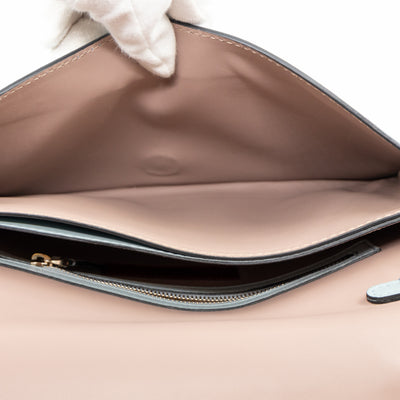 Rockstud Flap Clutch Light Blue