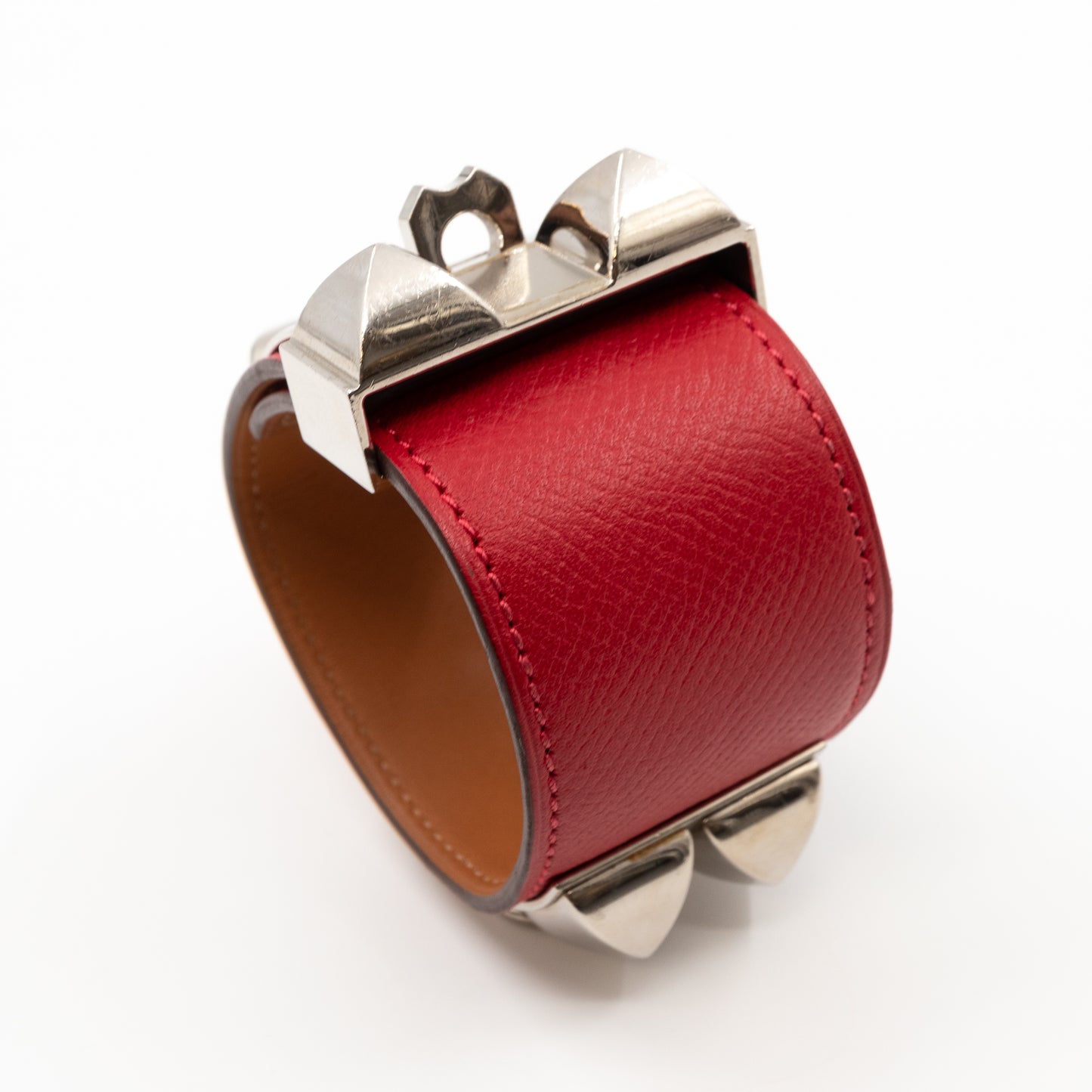 Collier de Chien Red Silver Bracelet