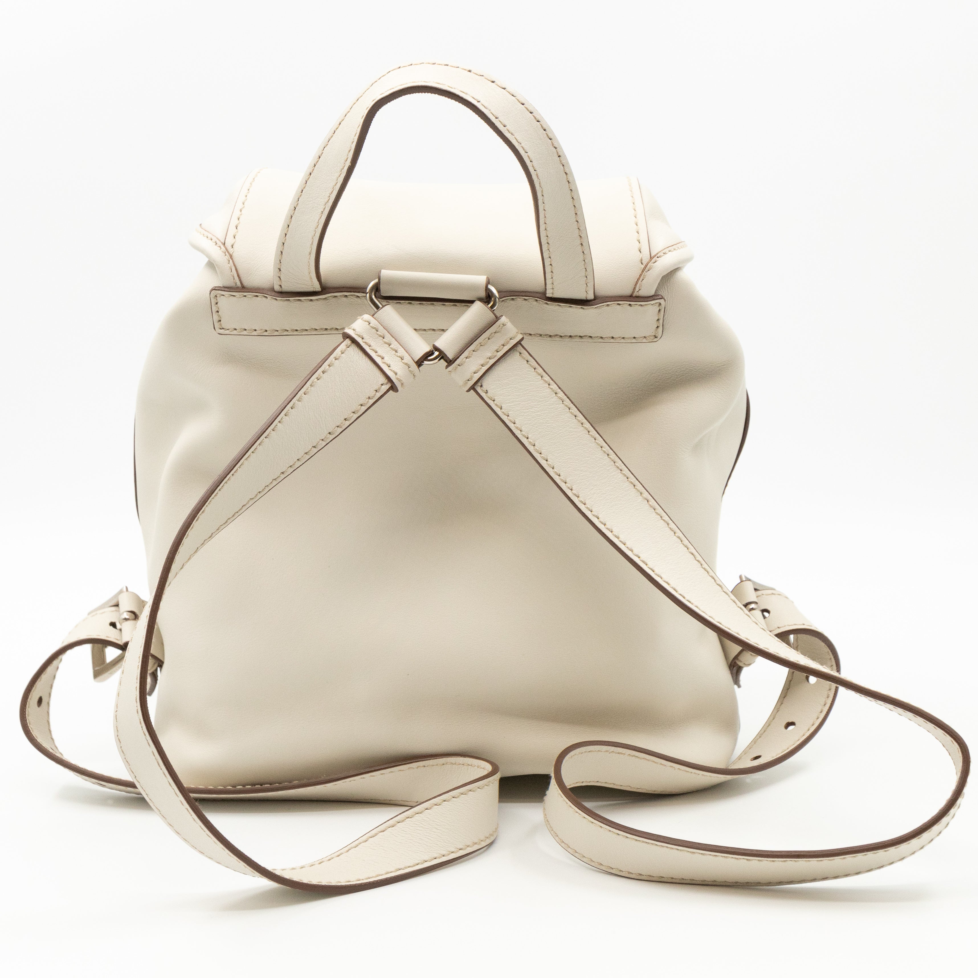 City Sport Backpack Talc White Leather