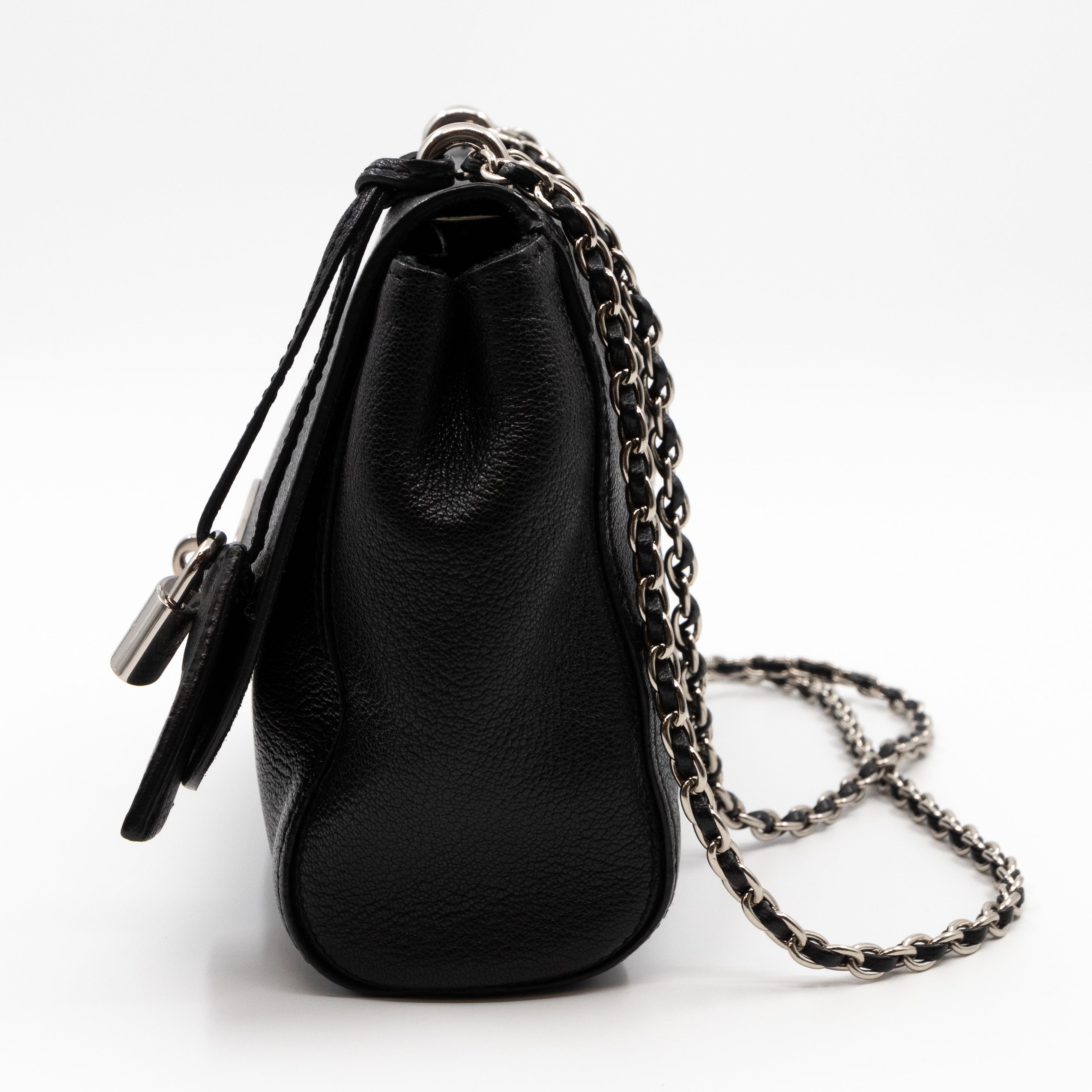 Lily Small Black Leather