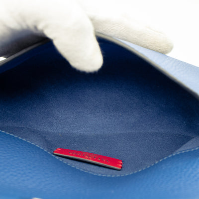 Rockstud Crossbody Pouch Blue Leather