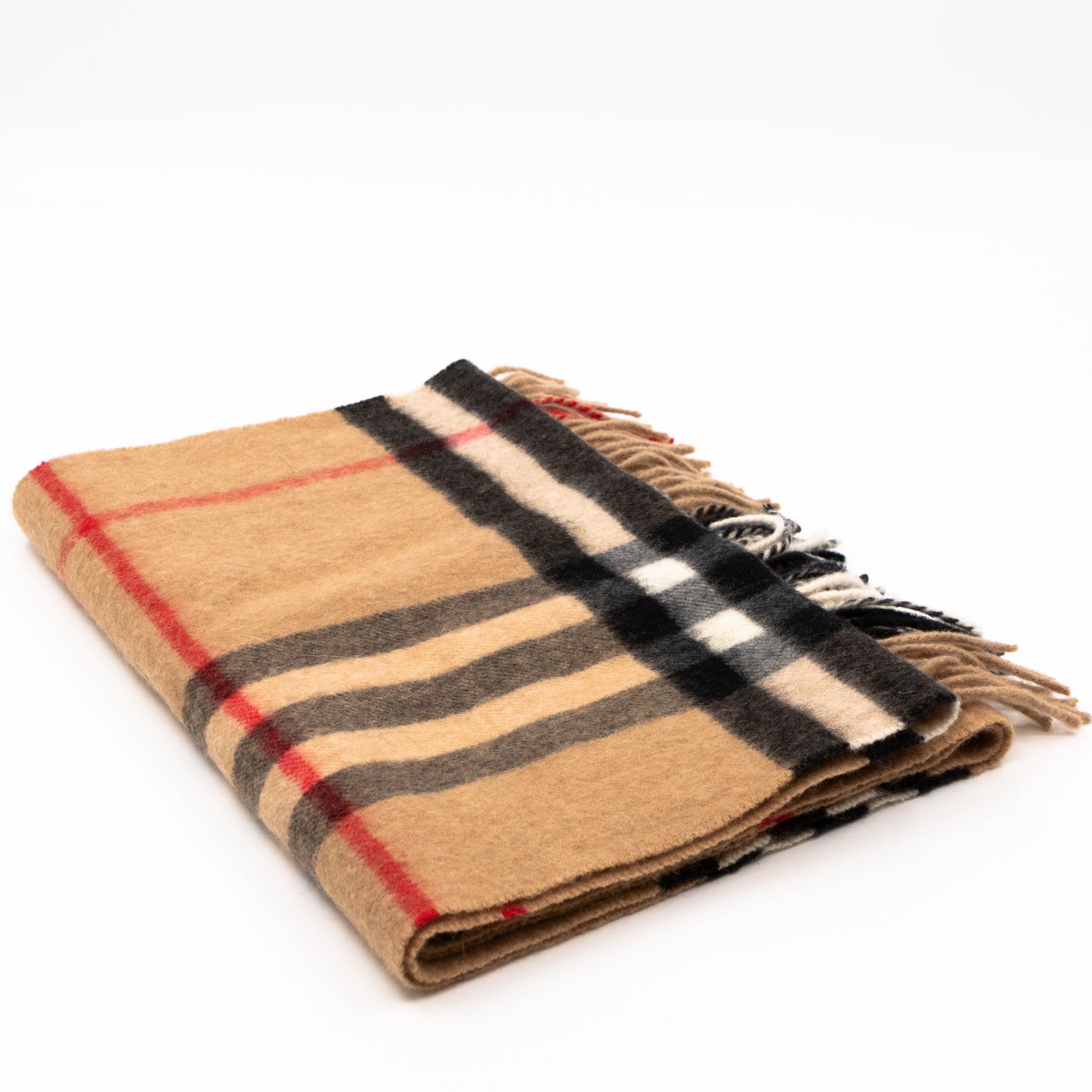 Cashmere Scarf Heritage Camel Check