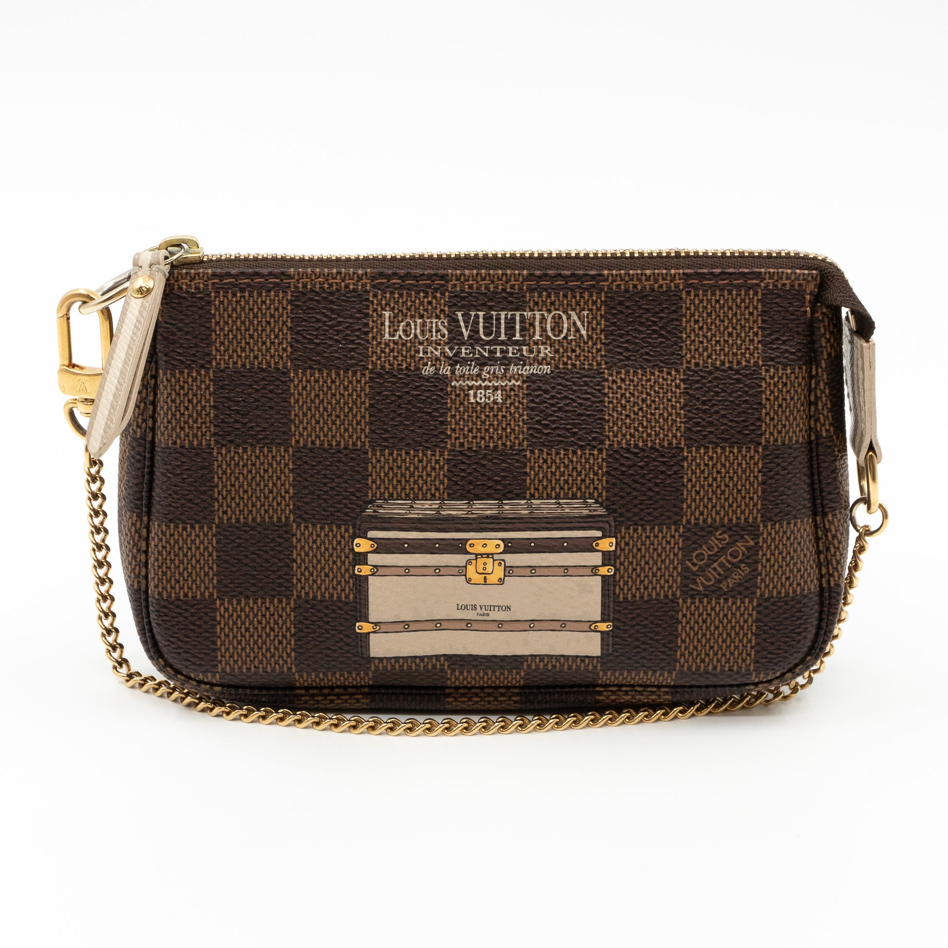 Louis Vuitton Limited Edition Damier Ebene Trunks and Locks Small