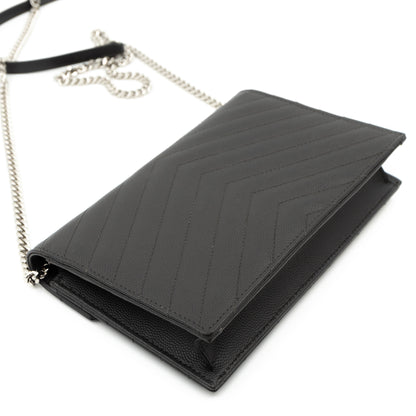 Envelope Chain Wallet Anthracite Leather