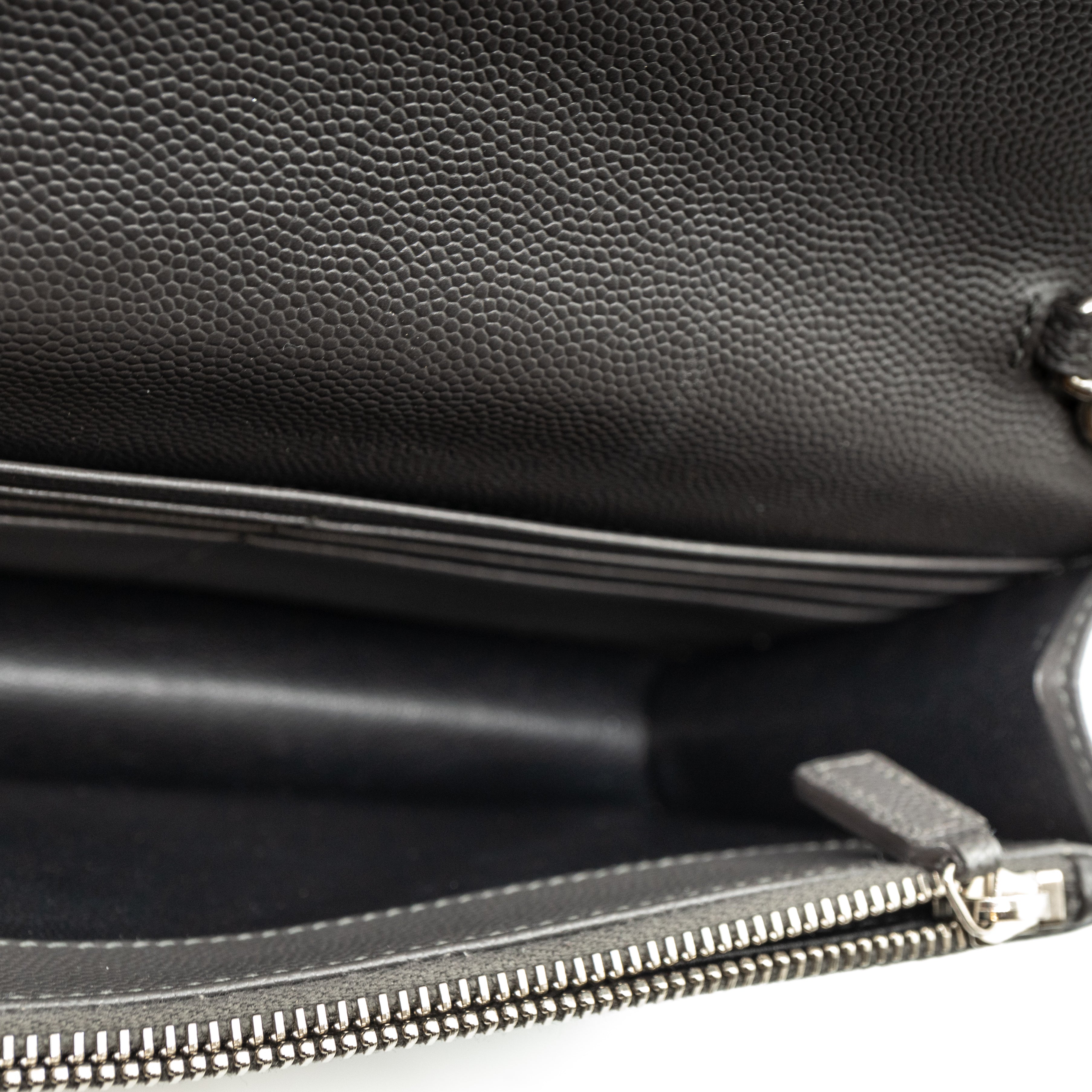 Envelope Chain Wallet Anthracite Leather