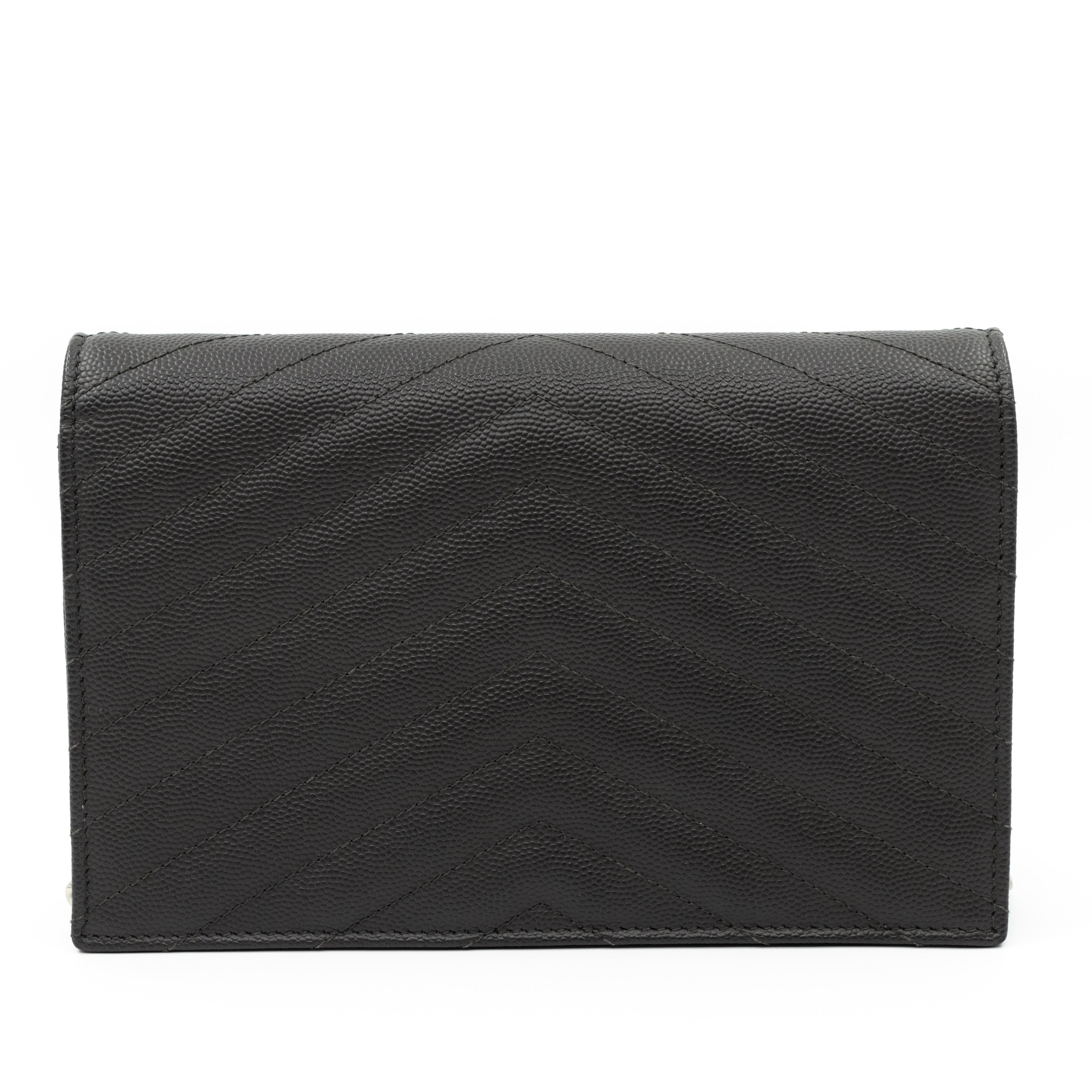 Envelope Chain Wallet Anthracite Leather