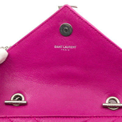 Classic Baby Monogram Chain Bag Fuchsia Leather