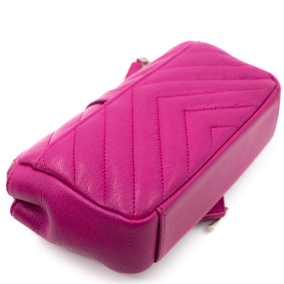Classic Baby Monogram Chain Bag Fuchsia Leather