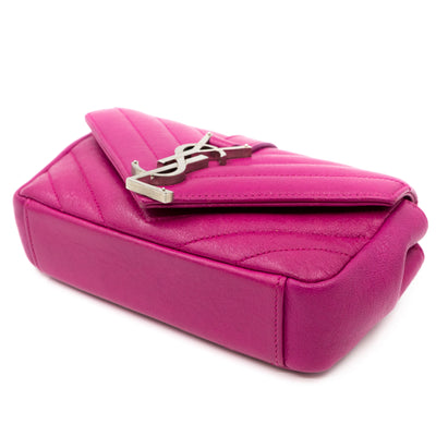 Classic Baby Monogram Chain Bag Fuchsia Leather