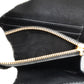 Leather Flap Nylon Wristlet Wallet Black