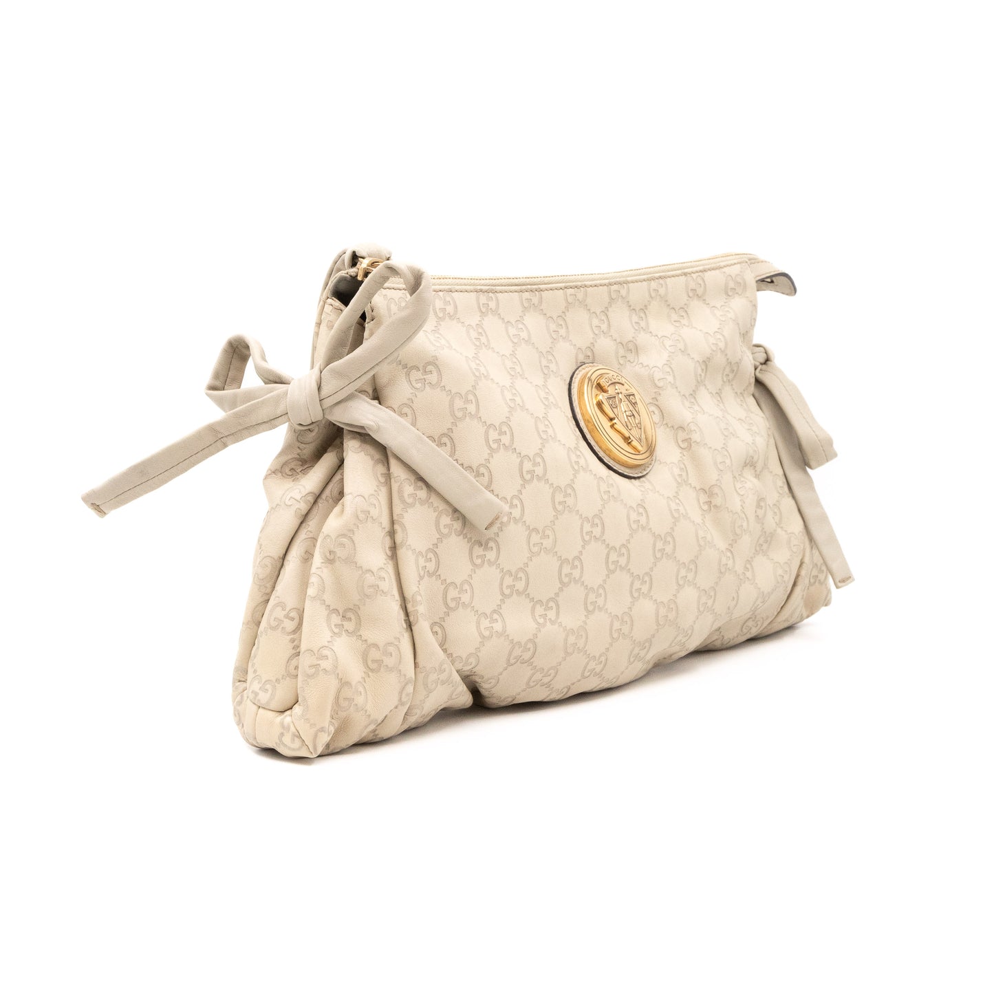 Hysteria Clutch Ivory Leather