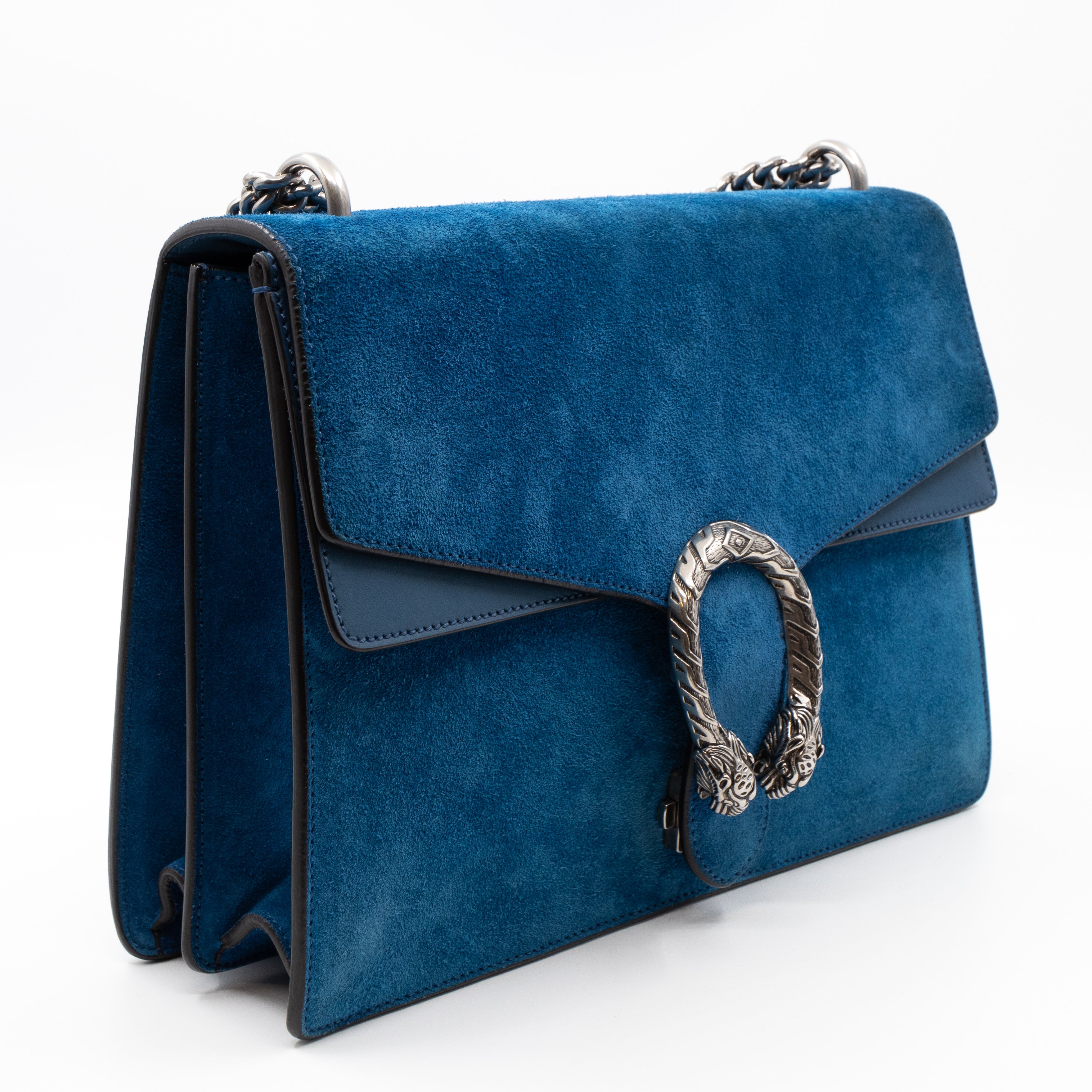 Dionysus Medium Blue Suede