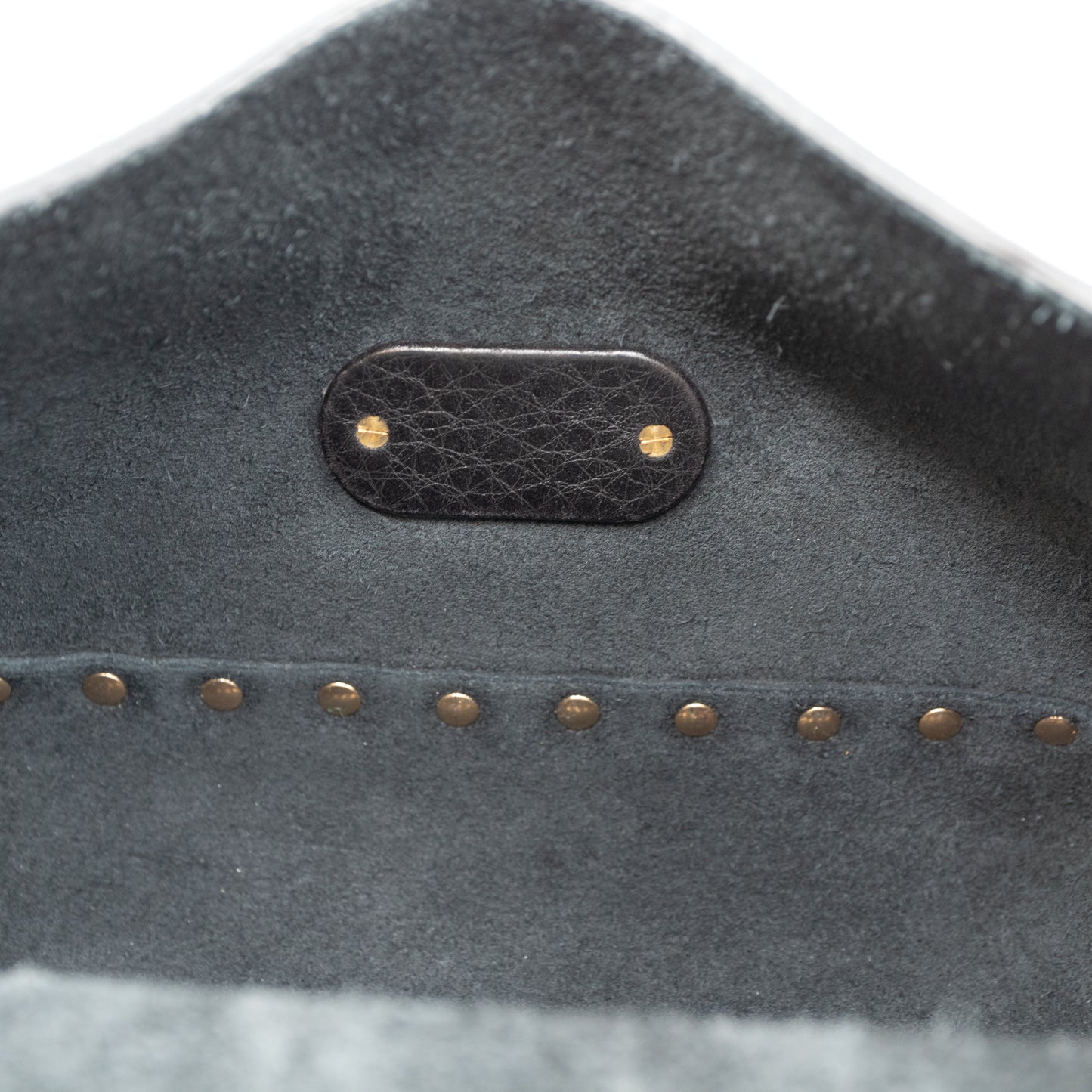 Rockstud Flap Crossbody Bag Black Leather