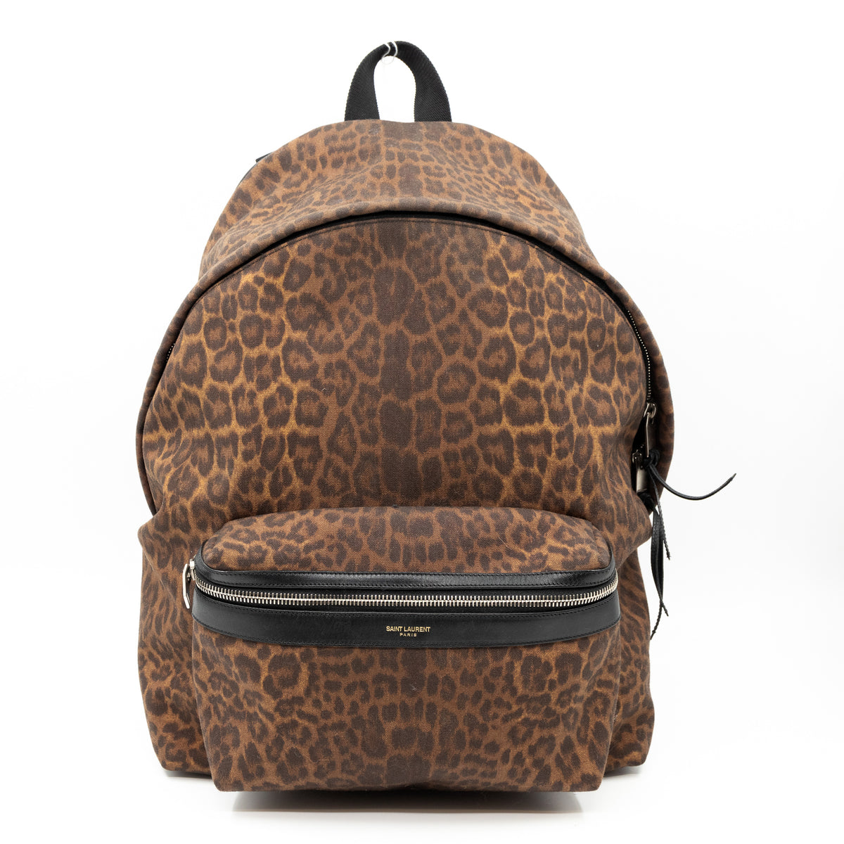 YSL canvas and leather cheetah print backpack Saint Laurent 2020s Red Leopard Canvas Backpack main image 2