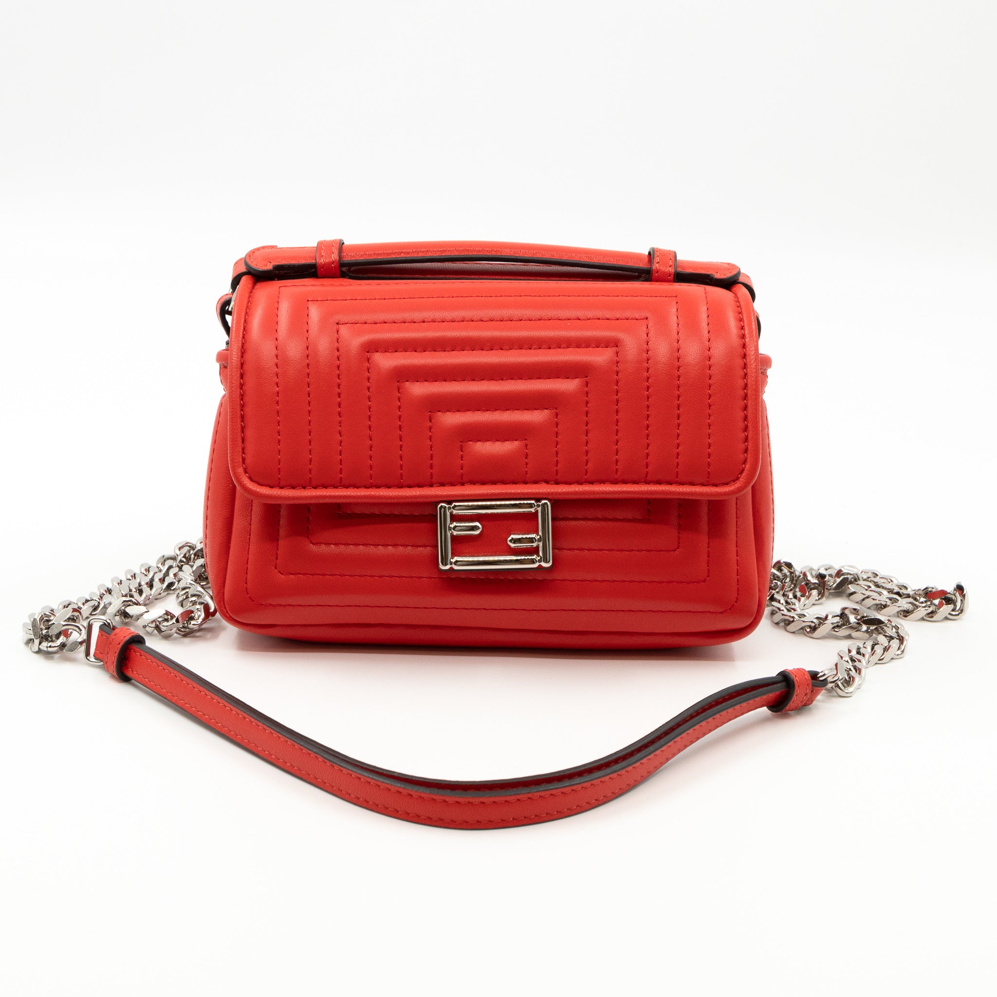 Fendi double discount micro baguette bag