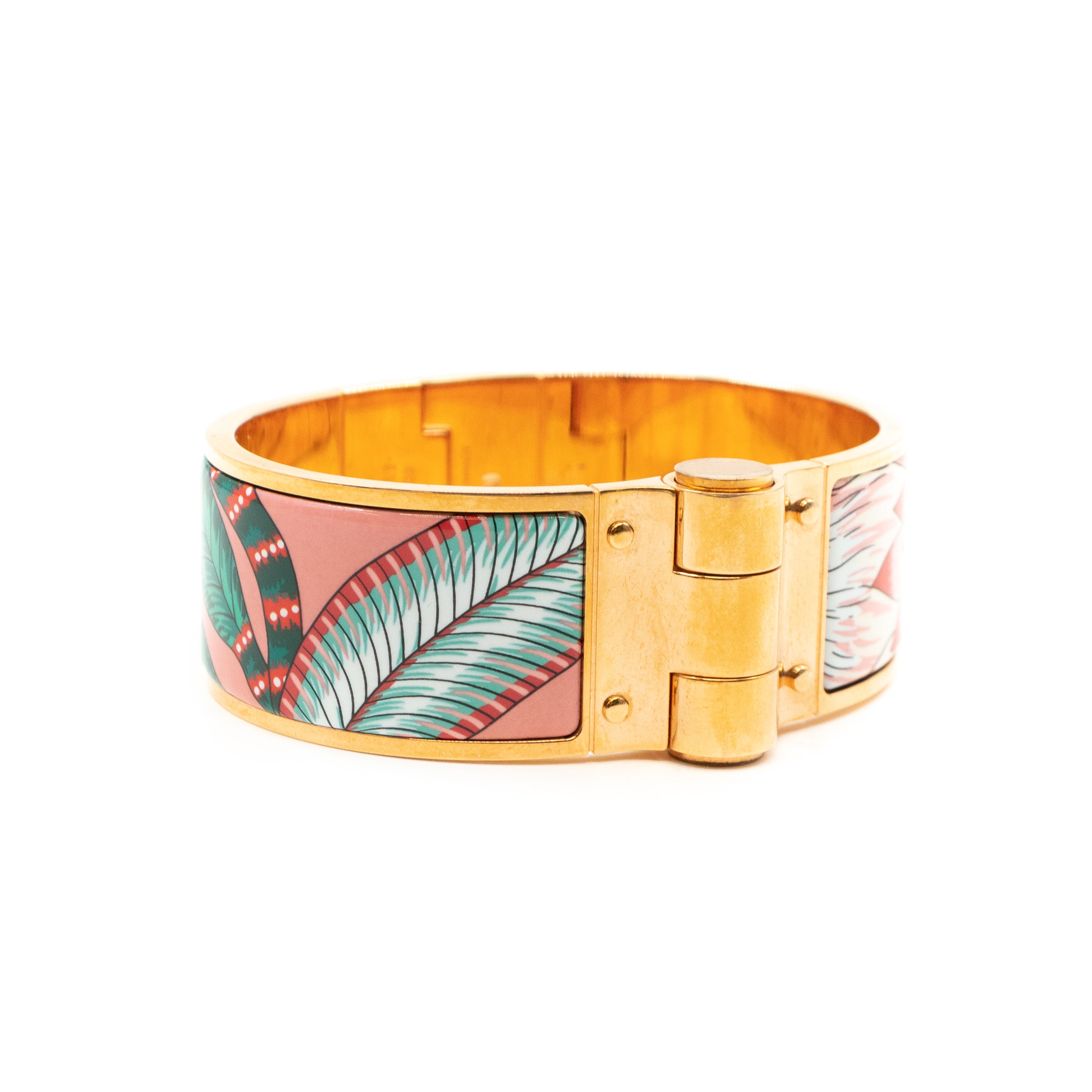 Hinged Bracelet Medium Colorful Gold