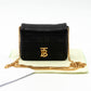 Micro Quilted Lola Shoulder Bag Black Leather