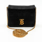 Micro Quilted Lola Shoulder Bag Black Leather